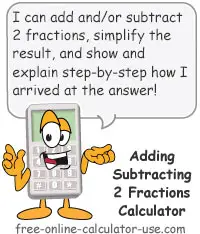 Add Or Subtract Fractions Calculator: Like Or Unlike Denominators