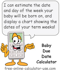 Baby Due Date Calculator Sign