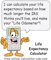 Irs Life Expectancy Chart