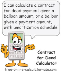 Contract for Deed Calculator Sign