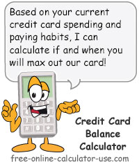 Credit Card Balance Calculator Sign