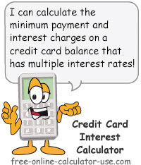 Credit Card Interest Calculator Sign