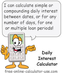 Daily Interest Calculator Sign