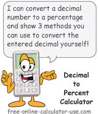 Decimal to Percent Calculator Sign
