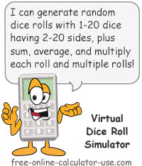 Dice Roll Simulator Sign