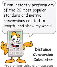Distance Conversion Calculator Sign