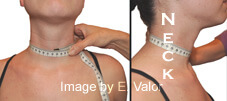 Military body fat calculator: Female Neck tape measurement