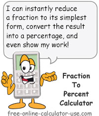 Fraction to Percent Calculator Sign