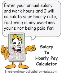 Salary to Hourly Pay Calculator Sign