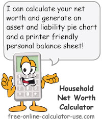 Household Net Worth Calculator Sign