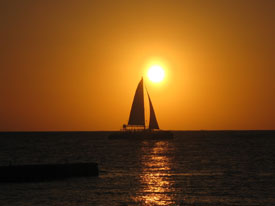 Sunset from Playa Azul Hotel: Best place to stay and play golf in the tropics!