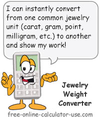 Jewelry Weight Converter Sign