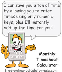 Timesheet Minutes Conversion Chart