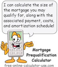 Mortgage Prequalification Calculator Sign