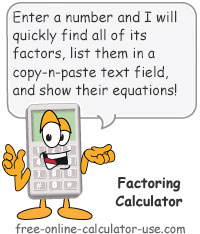 Factoring Calculator Sign