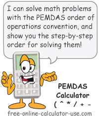 PEMDAS Calculator Sign