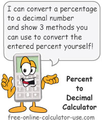 Percent to Decimal Calculator Sign