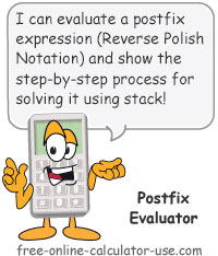 Postfix Evaluator Sign
