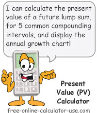 Present Value Calculator Sign