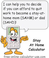 Stay At Home Calculator Sign