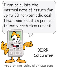 XIRR Calculator Sign